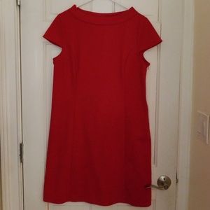 Ann Taylor Loft red cap sleeve dress